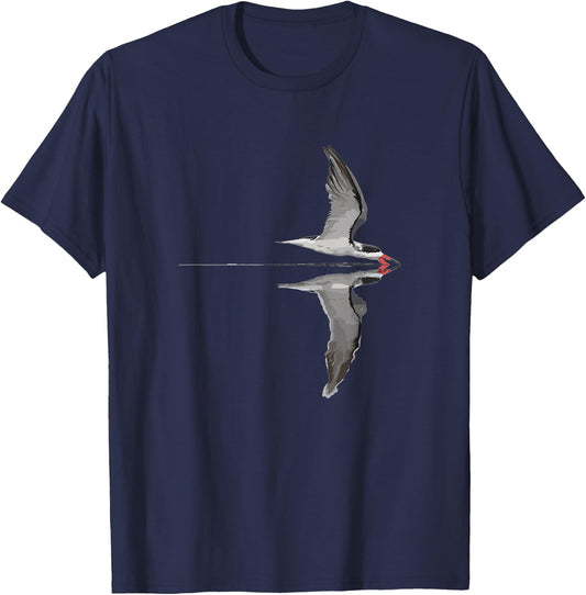 Black Skimmer s Water Color s Bird Watcher's T-Shirt - T-Shirt | Navy