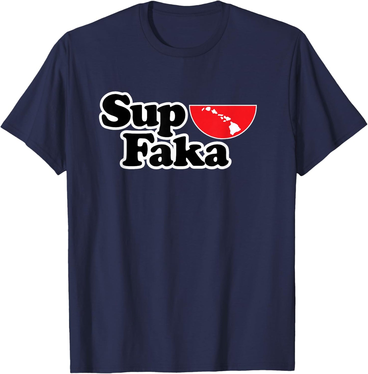 Hawaiian SupFaka Kanaka Maoli T-Shirt - T-Shirt | Navy