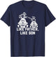 Snowmobile - Like Father Like Son Snowcross Gift T-Shirt - T-Shirt | Navy