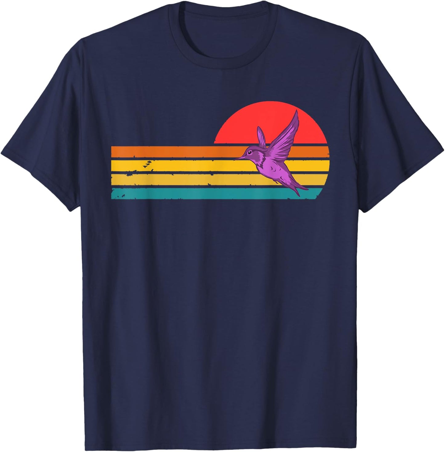 Purple Martin Bird Vintage Retro 80s Purple Martin T-Shirt - T-Shirt | Navy