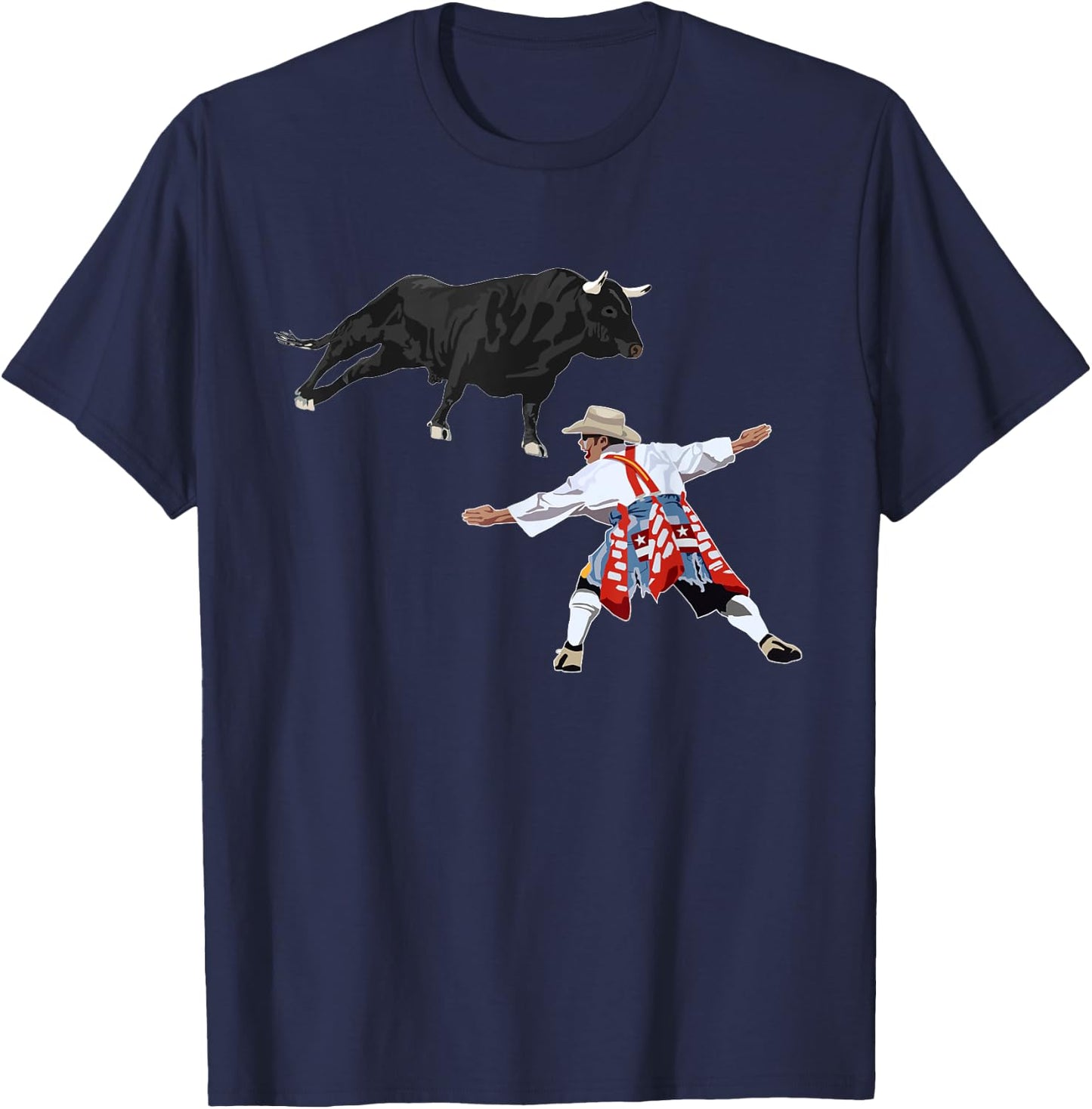 Rodeo Clown Funny Bull Fighting Lover Gag Bullfighter Outfit T-Shirt - T-Shirt | Navy
