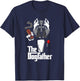 Utopia Sport Dogs Shop The Dogfather Funny , Men's Black Cartoon Dog , Small, Classic Fit, Short Sleeve T-Shirt - T-Shirt | Navy