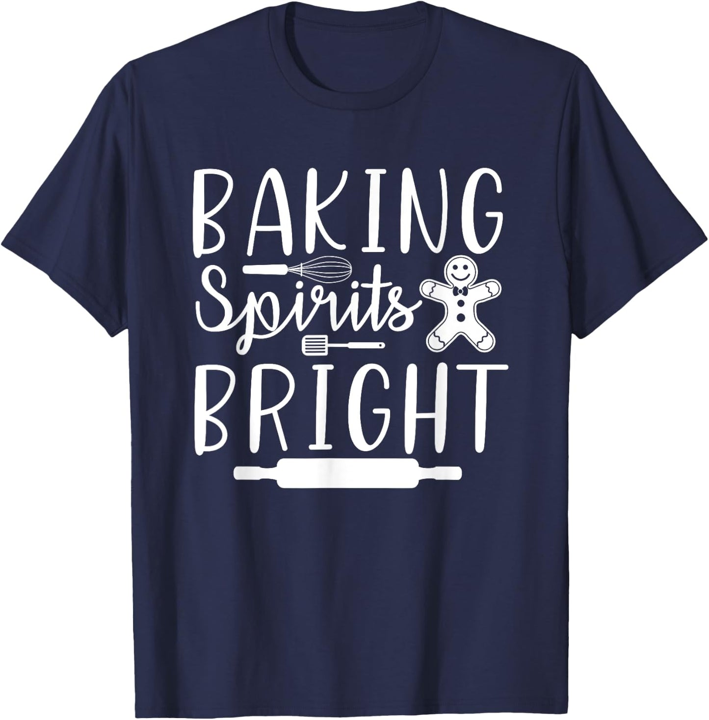Baking Spirits Bright Holiday Family Matching Christmas T-Shirt - T-Shirt | Navy