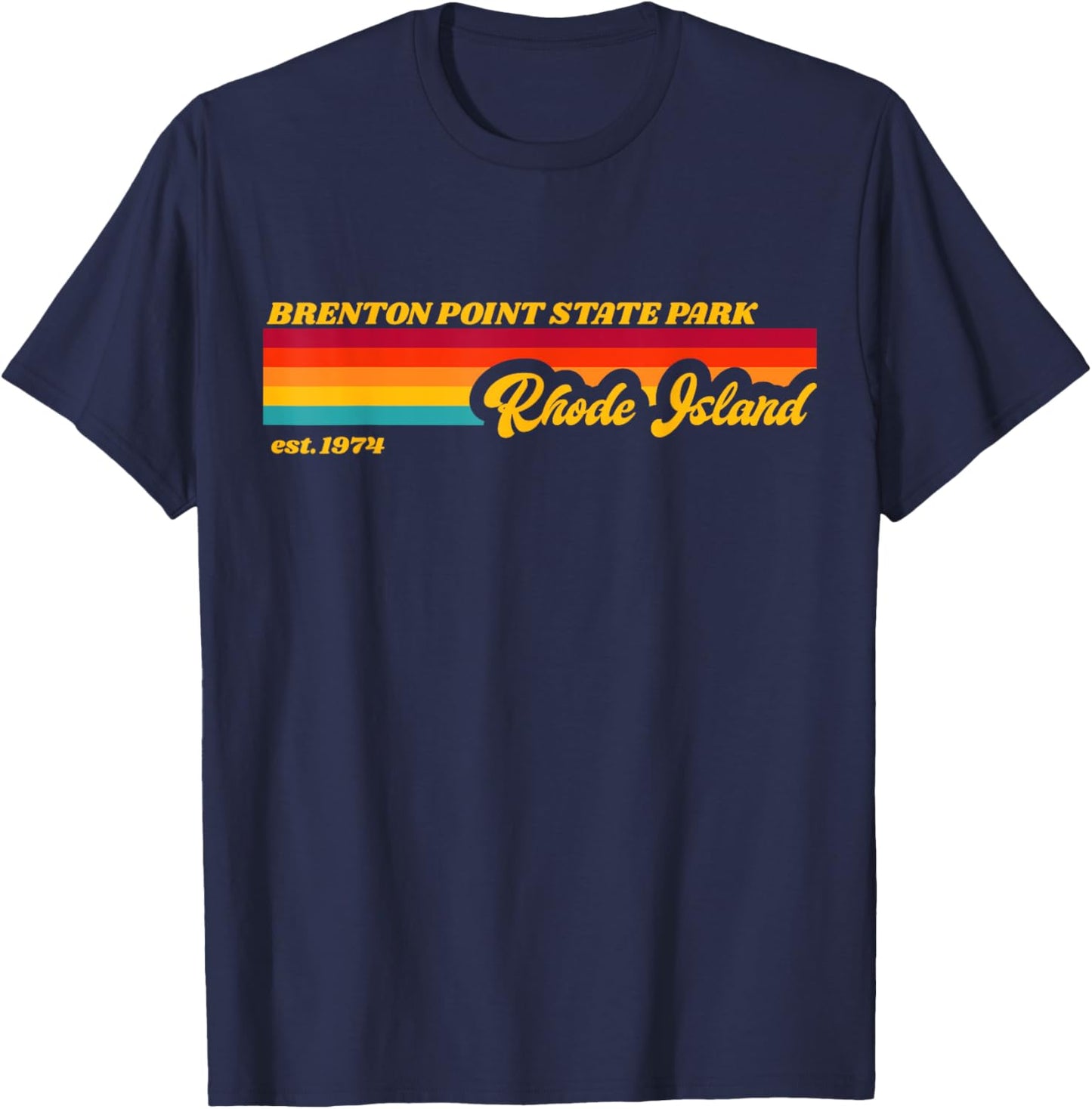 Rhode Island BRENTON POINT State Park T-Shirt - T-Shirt | Navy