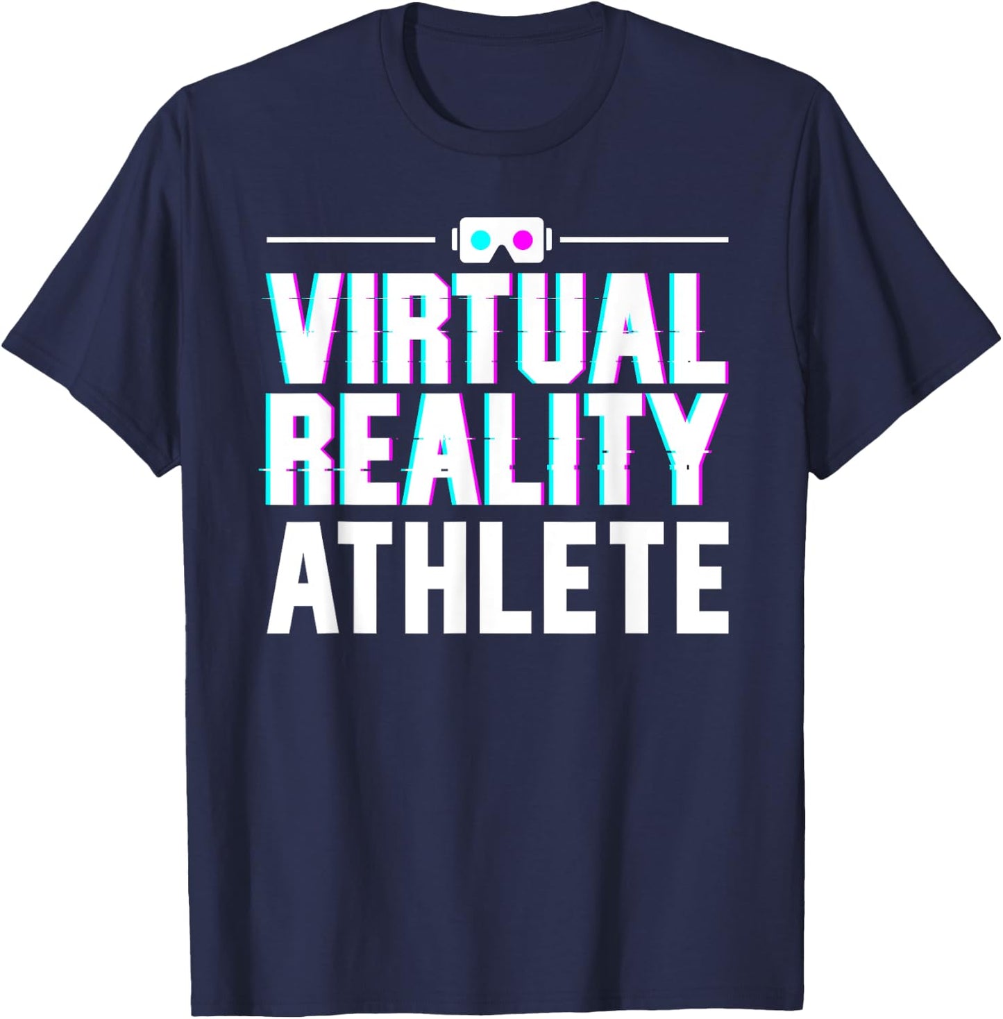 Funny Virtual Reality Athlete Design Women VR Gamer T-Shirt - T-Shirt | Navy