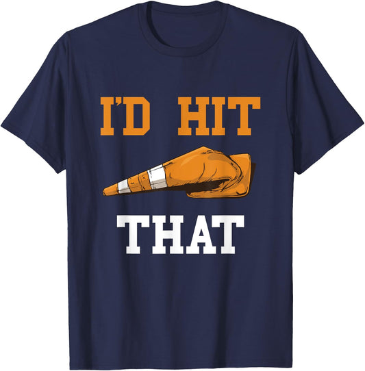 I'd Hit That Funny Halloween Costume Traffic Cone T-Shirt - T-Shirt | Navy