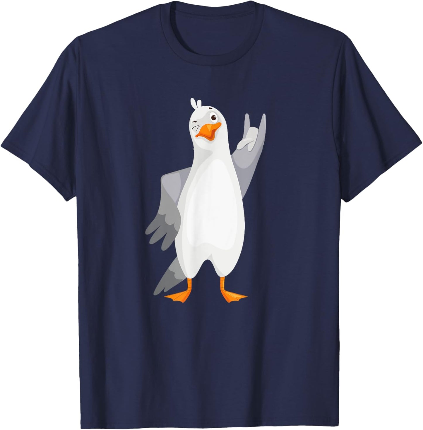 Funny Sea Gull Bird Summer Beach Gift Women Kids T-Shirt - T-Shirt | Navy
