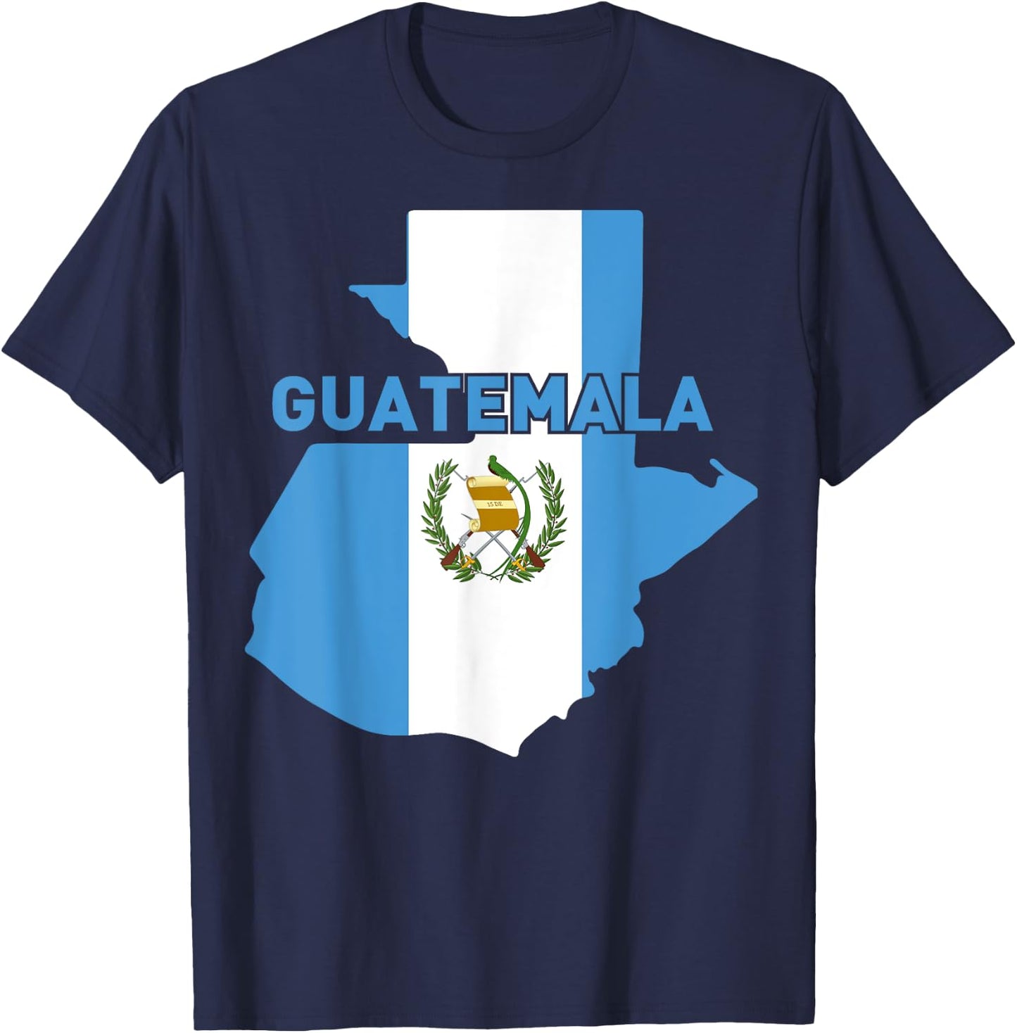 Proud Family and Patriotic Flag of Country Guatemala T-Shirt - T-Shirt | Navy