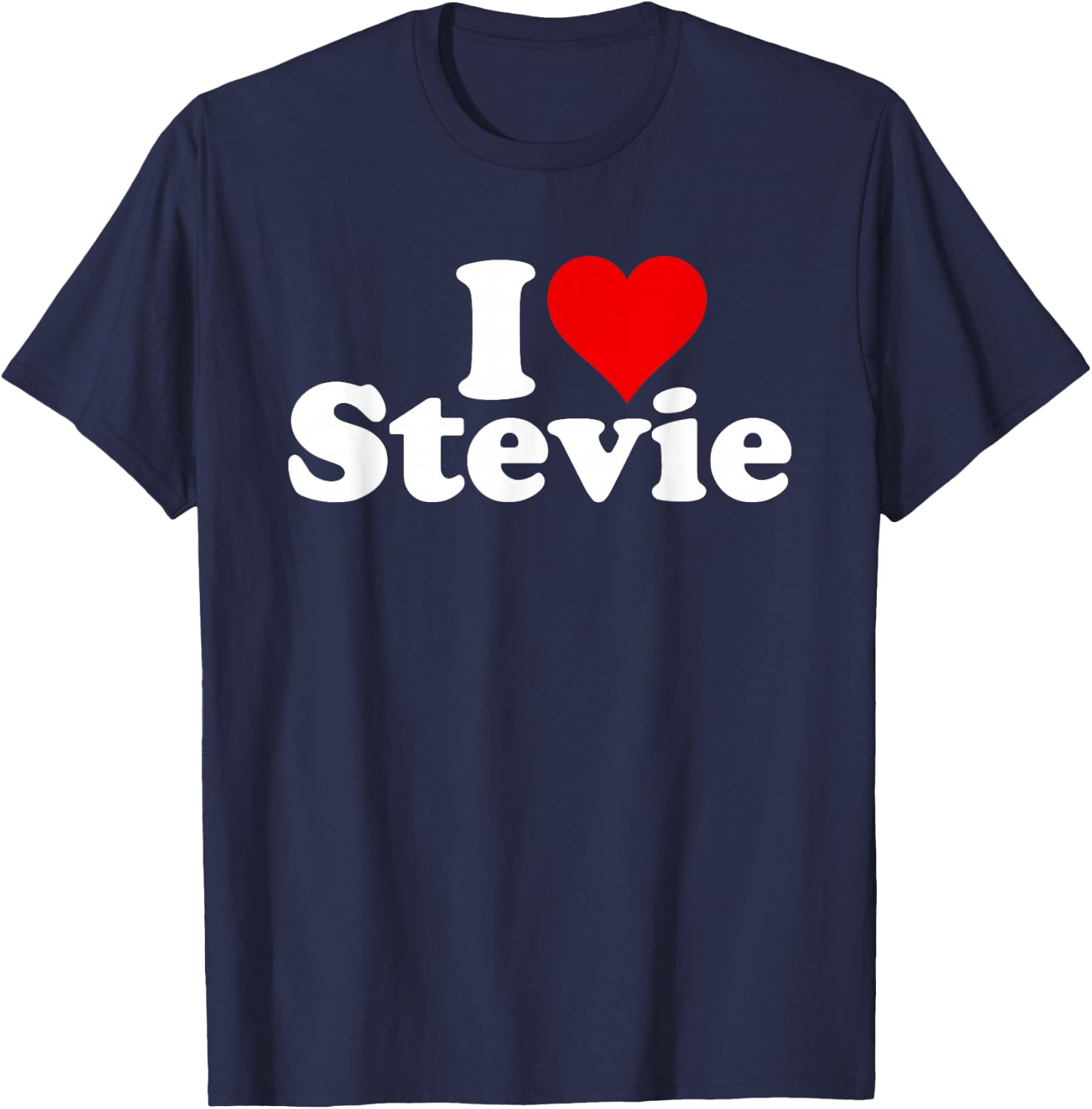 I Love Heart Stevie T-Shirt - T-Shirt | Navy