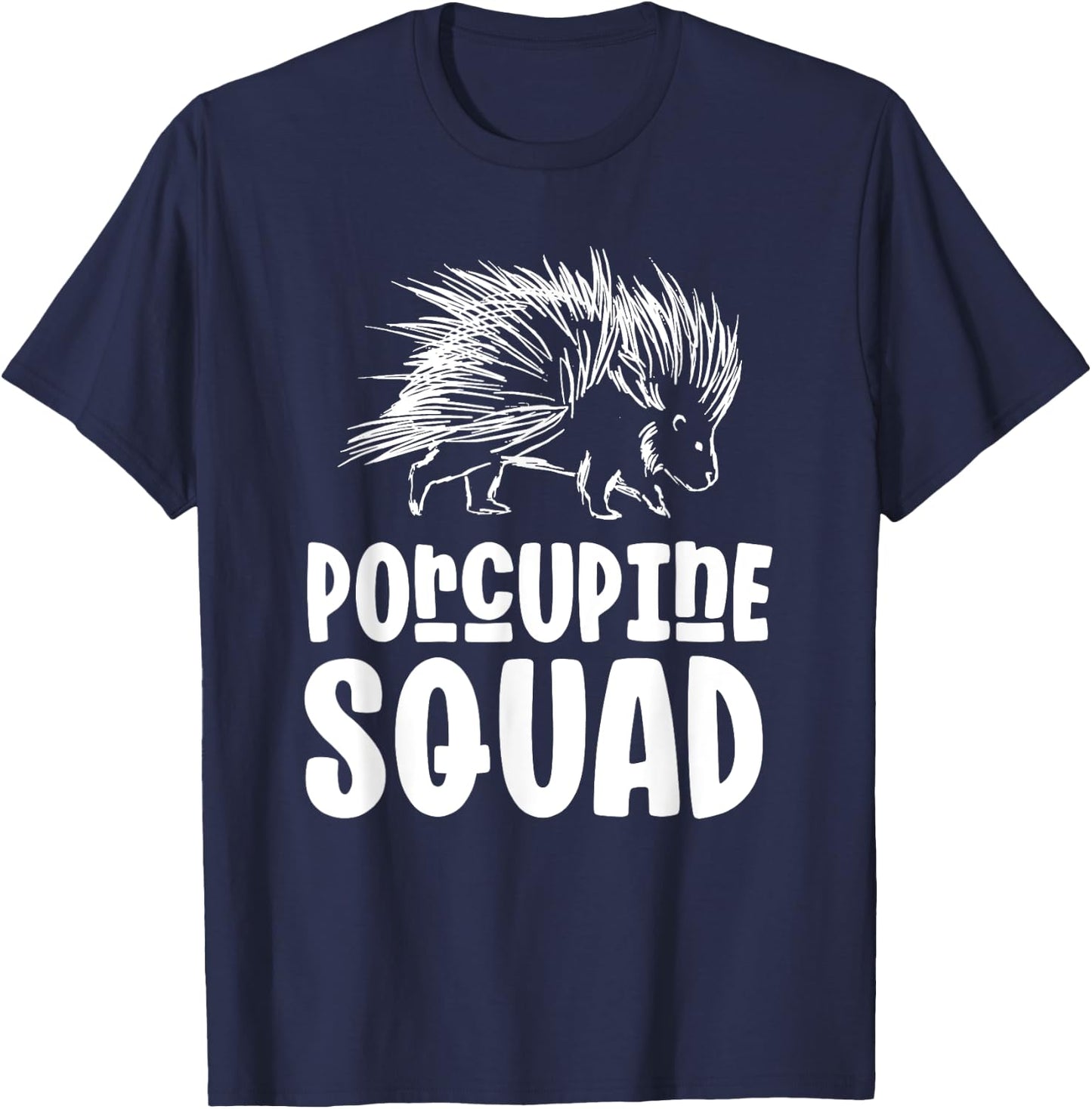 Porcupine Squad Humor Cute Animal Porcupines T-Shirt - T-Shirt | Navy