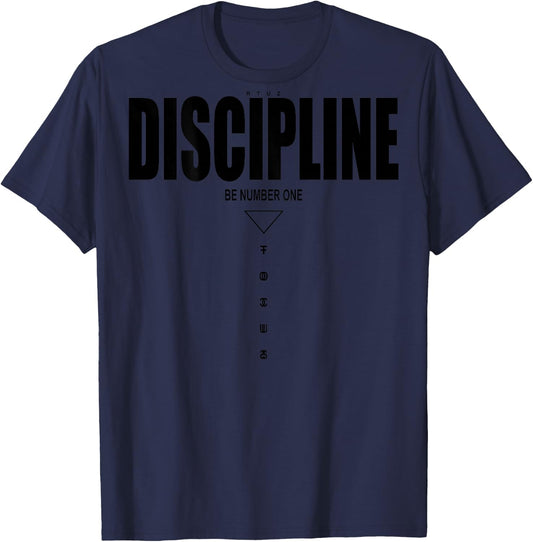 Fitness Quote Y2K Gym Training Back Print Yoga Sport Workout T-Shirt - T-Shirt | Navy