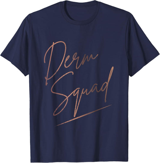 Vintage Derm Squad Dermatology Nurse Cosmetic Dermatologist T-Shirt - T-Shirt | Navy