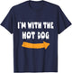 I'm with the hot dog Funny Lazy Halloween Costume T-Shirt - T-Shirt | Navy