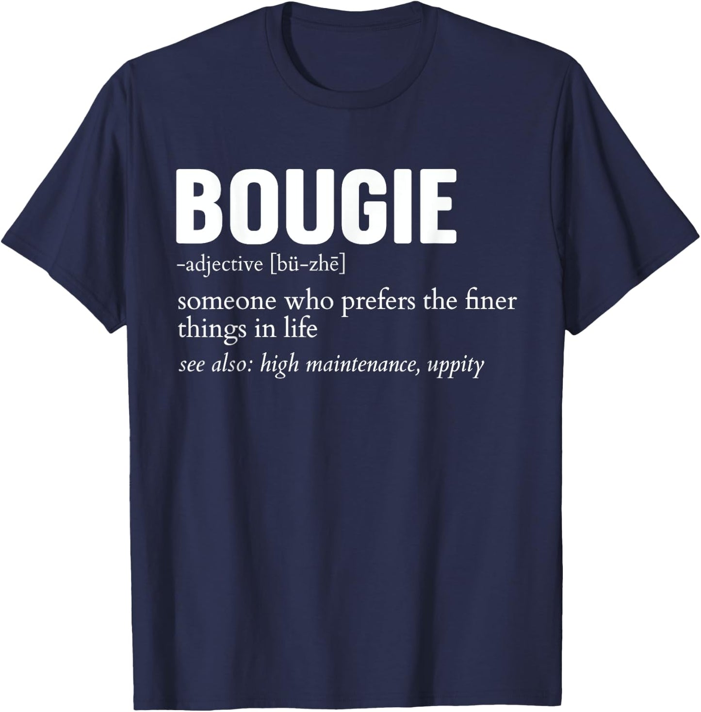 Bougie Definition Funny Apparel Men Women T-Shirt - T-Shirt | Navy