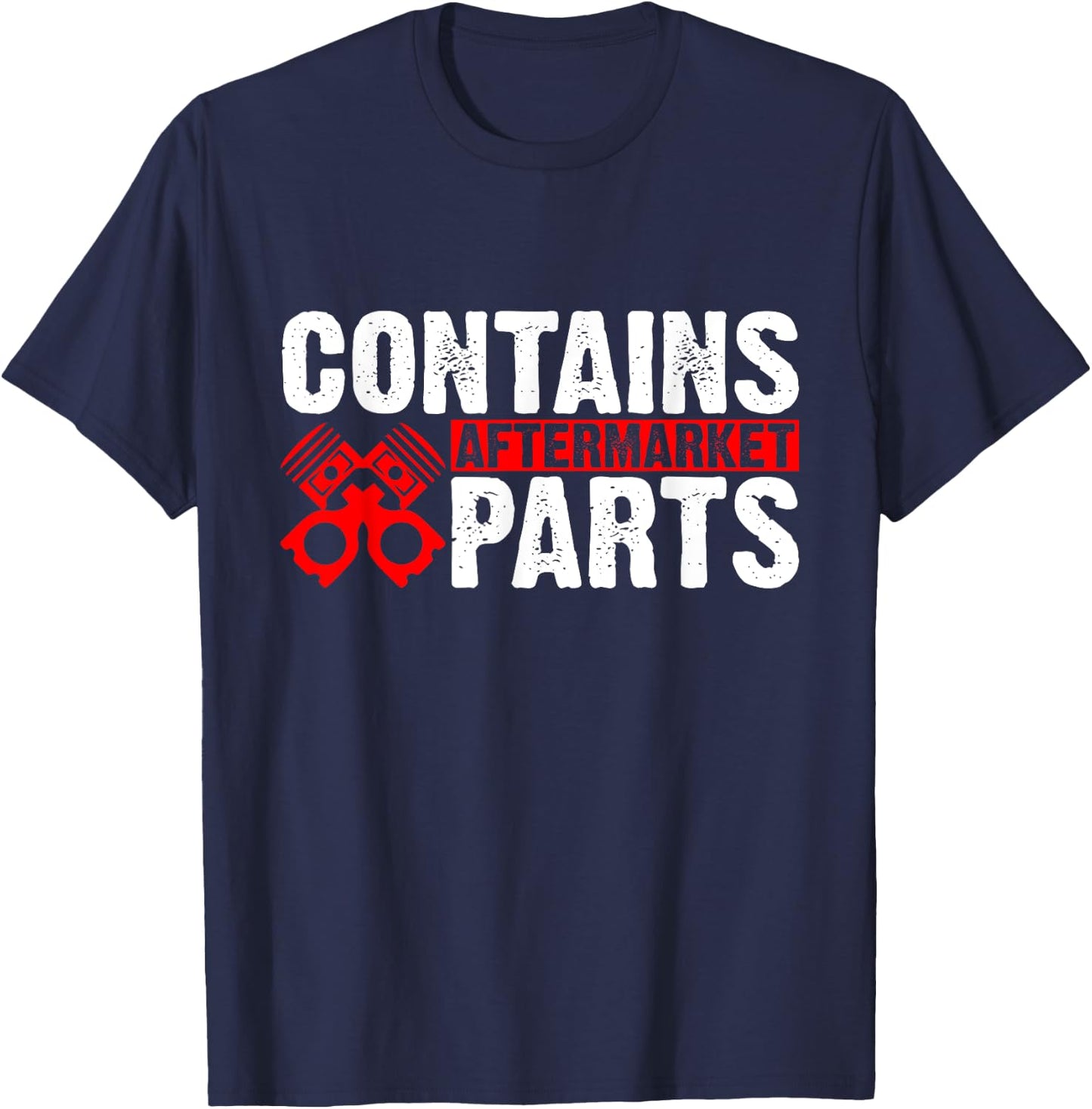 SOMMAS Open Heart Bypass Surgery Contains Aftermarket Parts T-Shirt - T-Shirt | Navy