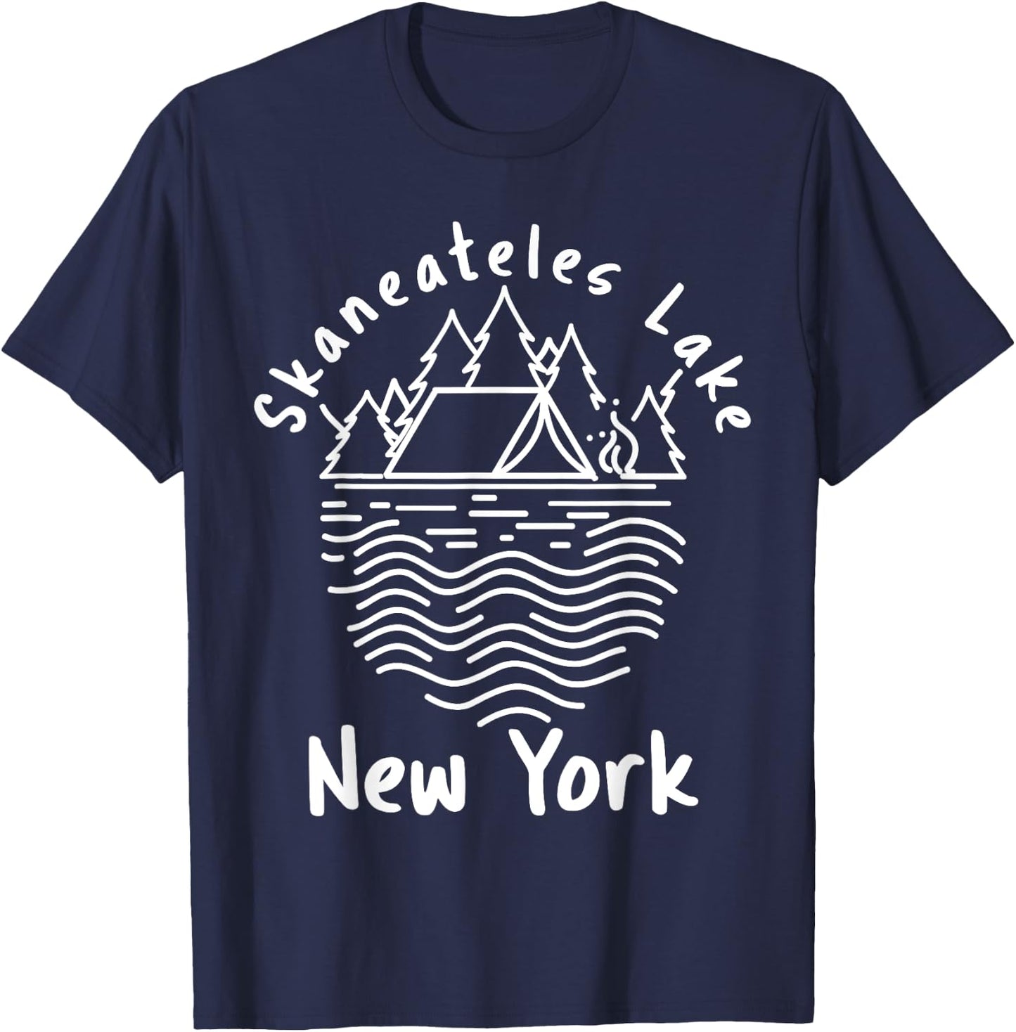 Skaneateles Lake In New York State T-Shirt - T-Shirt | Navy