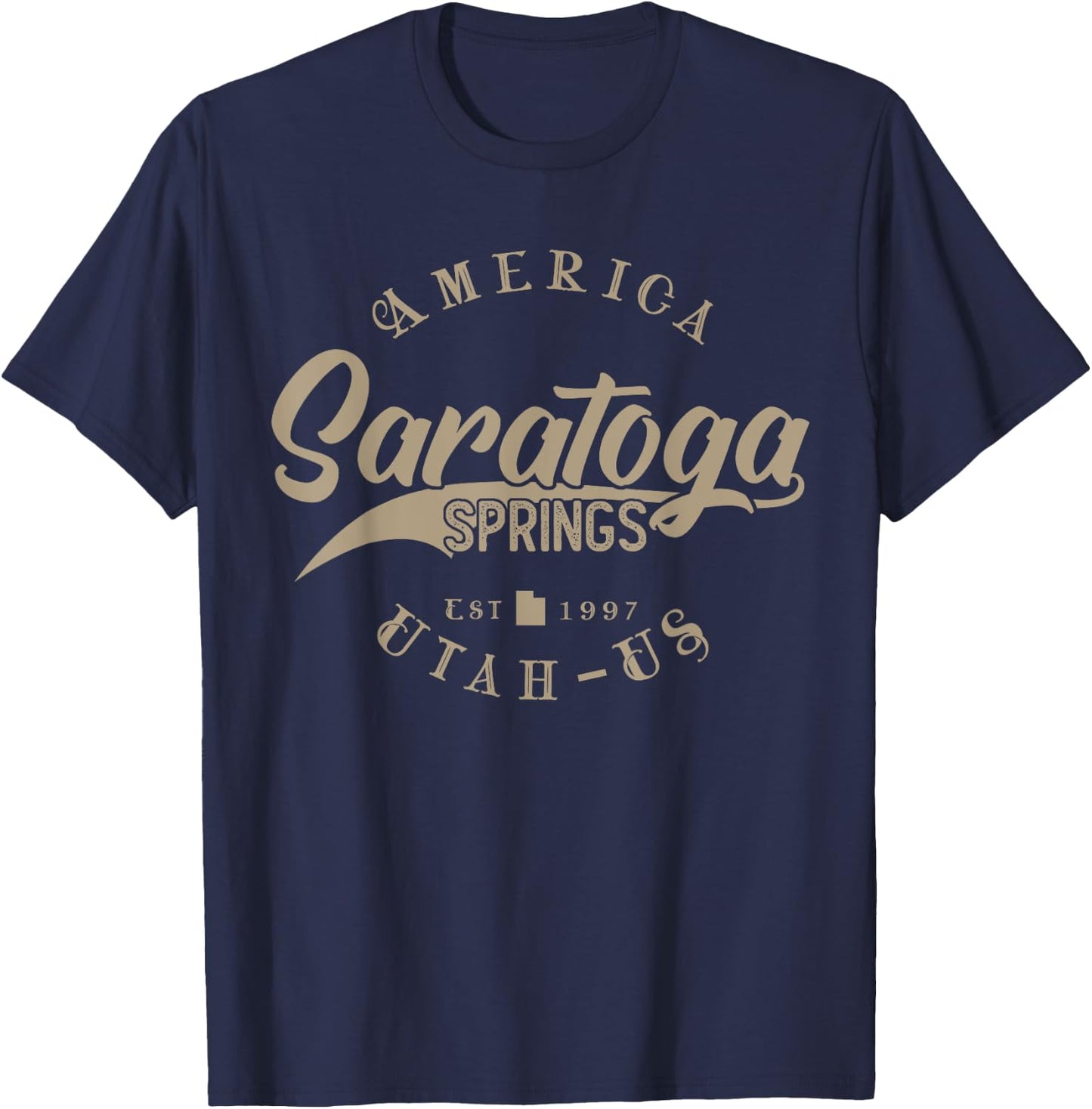 Saratoga Springs UT | Utah T-Shirt - T-Shirt | Navy