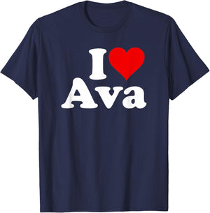 I Love Heart AVA T-Shirt - T-Shirt | Navy