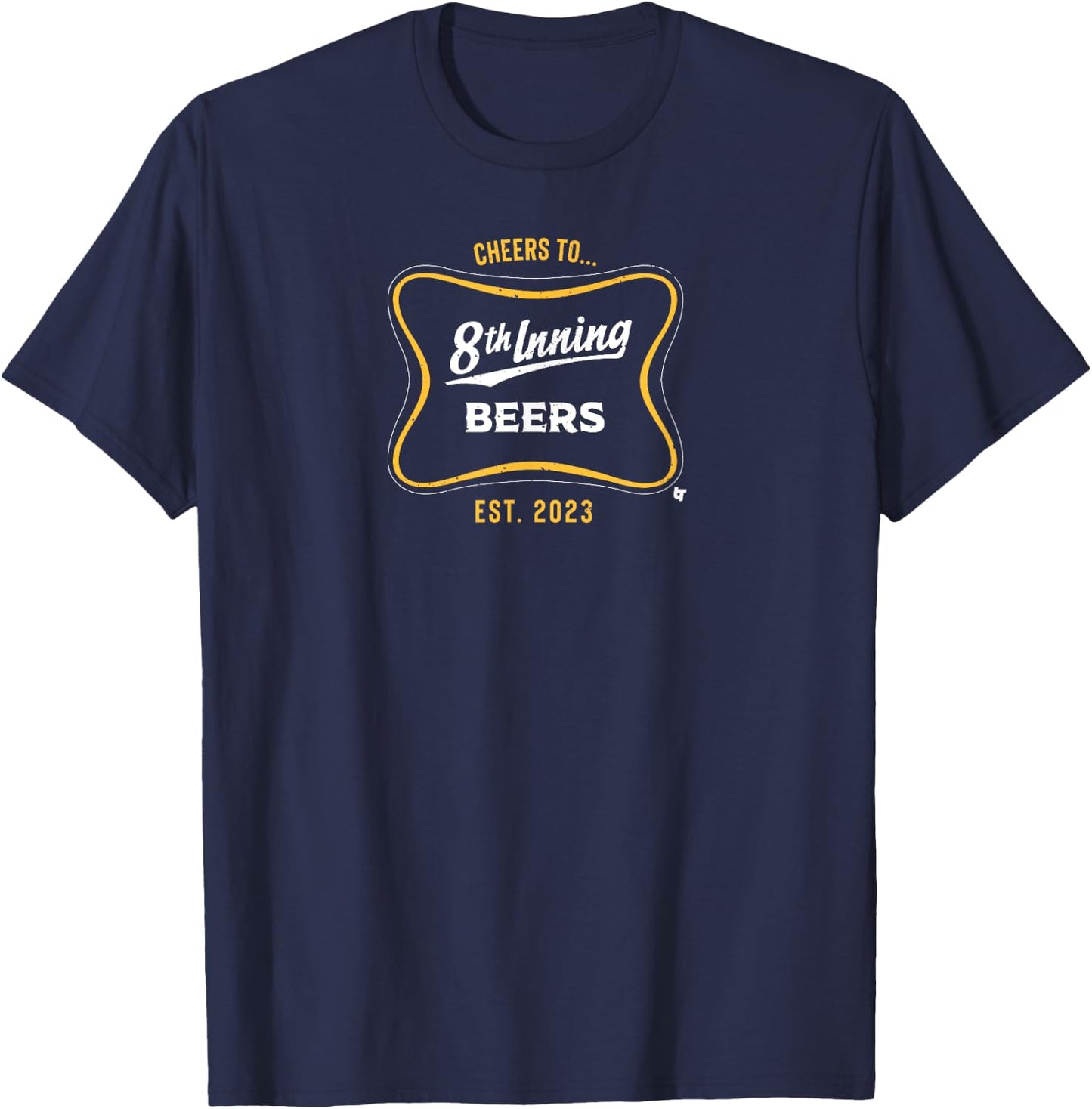 Cheers to 8th Inning Beers - Milwaukee Baseball T-Shirt - T-Shirt | Navy