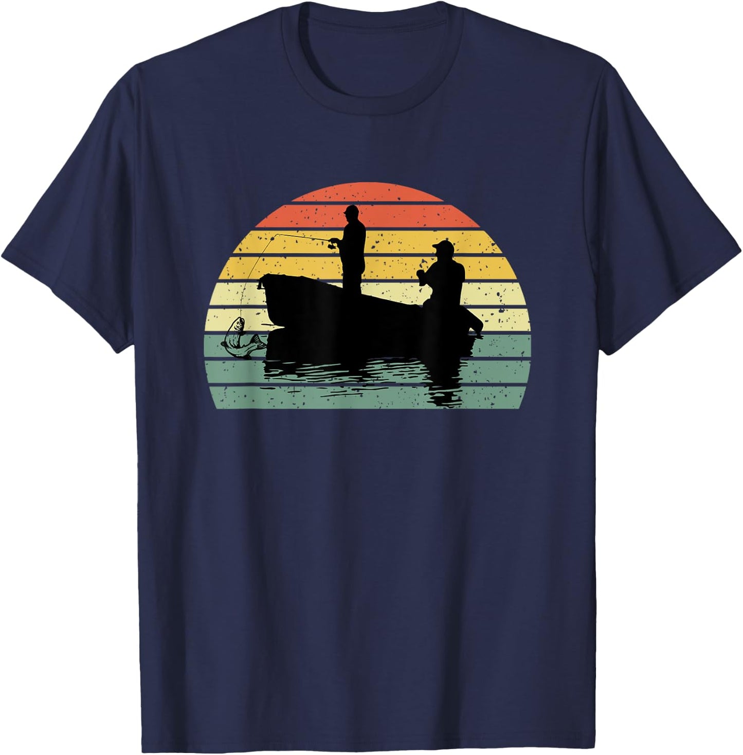 Father And Son Matching Fishing Partners Outdoor Camping T-Shirt - T-Shirt | Navy