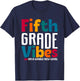 Fifth Grade Vibes Vintage 1st Day of School Team 5th Grade T-Shirt - T-Shirt | Navy