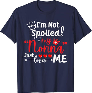 I'm Not Spoiled My Nonna Just Loves Me a Team Kids Matching T-Shirt - T-Shirt | Navy
