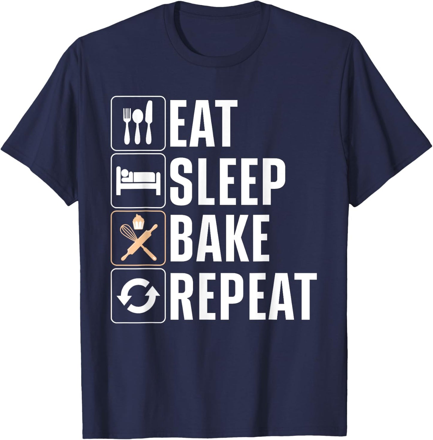Funny Baking Women Baker Pastry Chef Cupcake Bread T-Shirt - T-Shirt | Navy