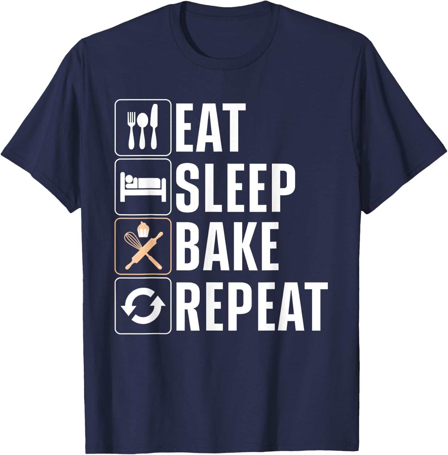 Funny Baking Women Baker Pastry Chef Cupcake Bread T-Shirt - T-Shirt | Navy