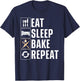 Funny Baking Women Baker Pastry Chef Cupcake Bread T-Shirt - T-Shirt | Navy