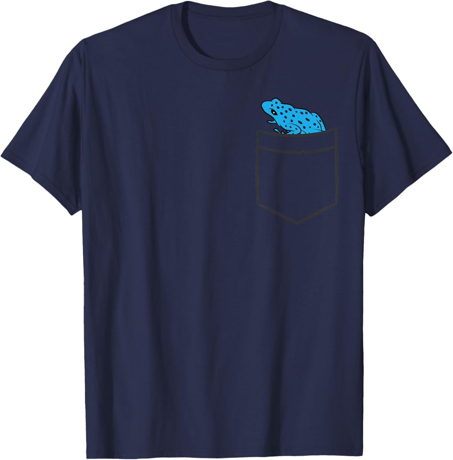 Poison Dart Frog In A Pocket T-Shirt - T-Shirt | Navy