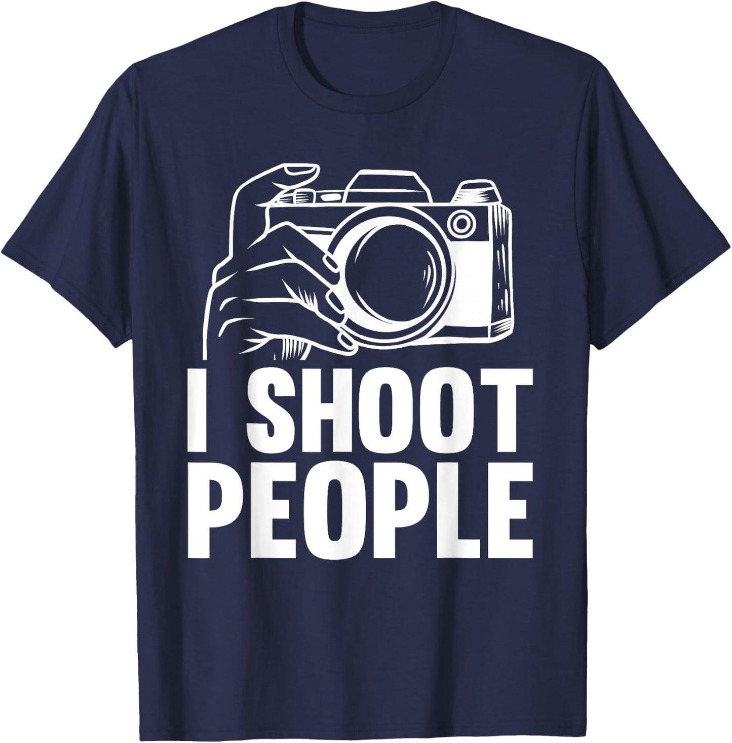 Funny Photographer Art Men Women Camera Photography Lover T-Shirt - T-Shirt | Navy