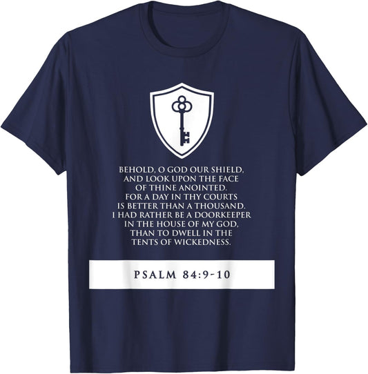 proverbs bible study Psalm 84 9 10 T-Shirt - T-Shirt | Navy