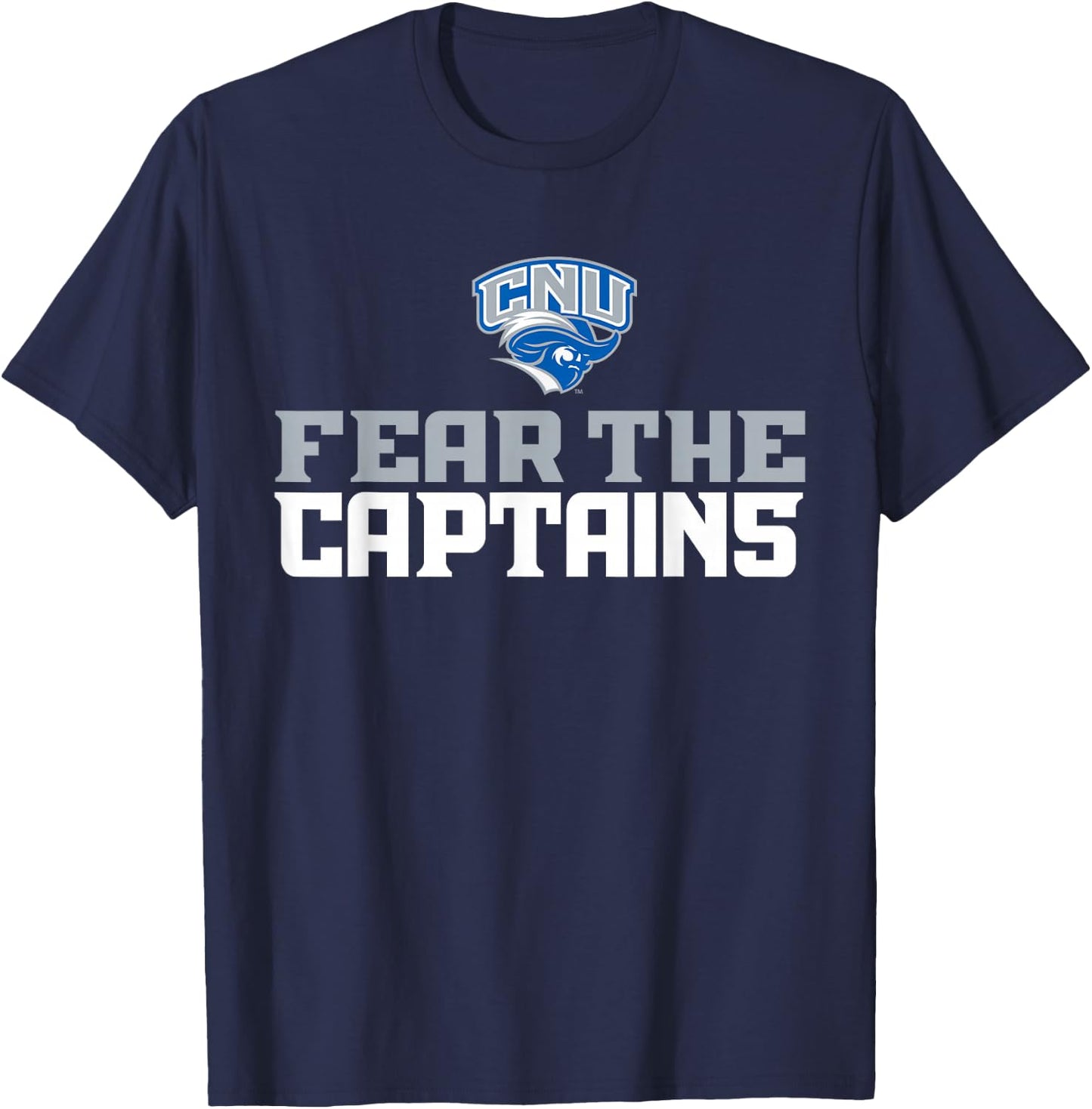 License Champs | Men's Blue Christopher Newport Captains NCAA T-Shirt - T-Shirt | Navy