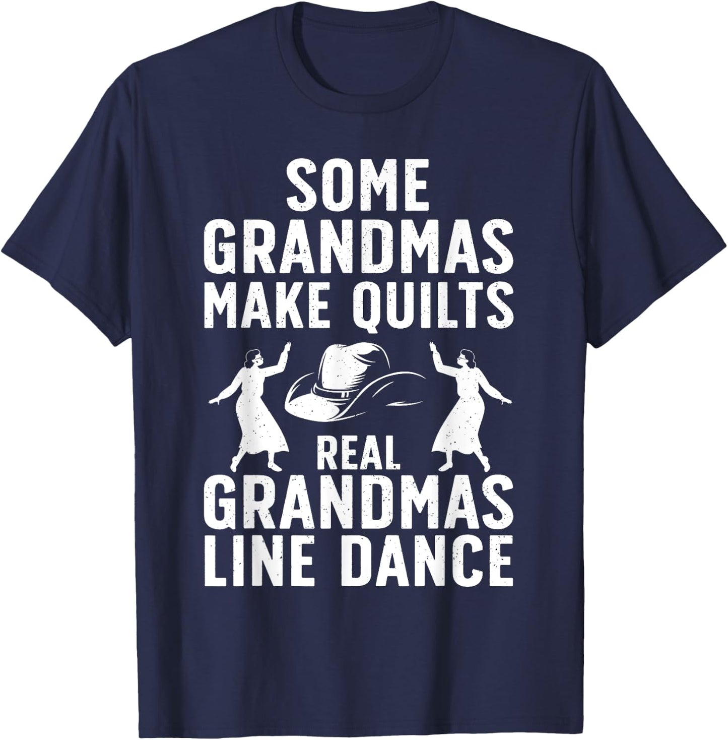 Cool Line Dancing Art Grandma Line Dancer Dancing T-Shirt - T-Shirt | Navy