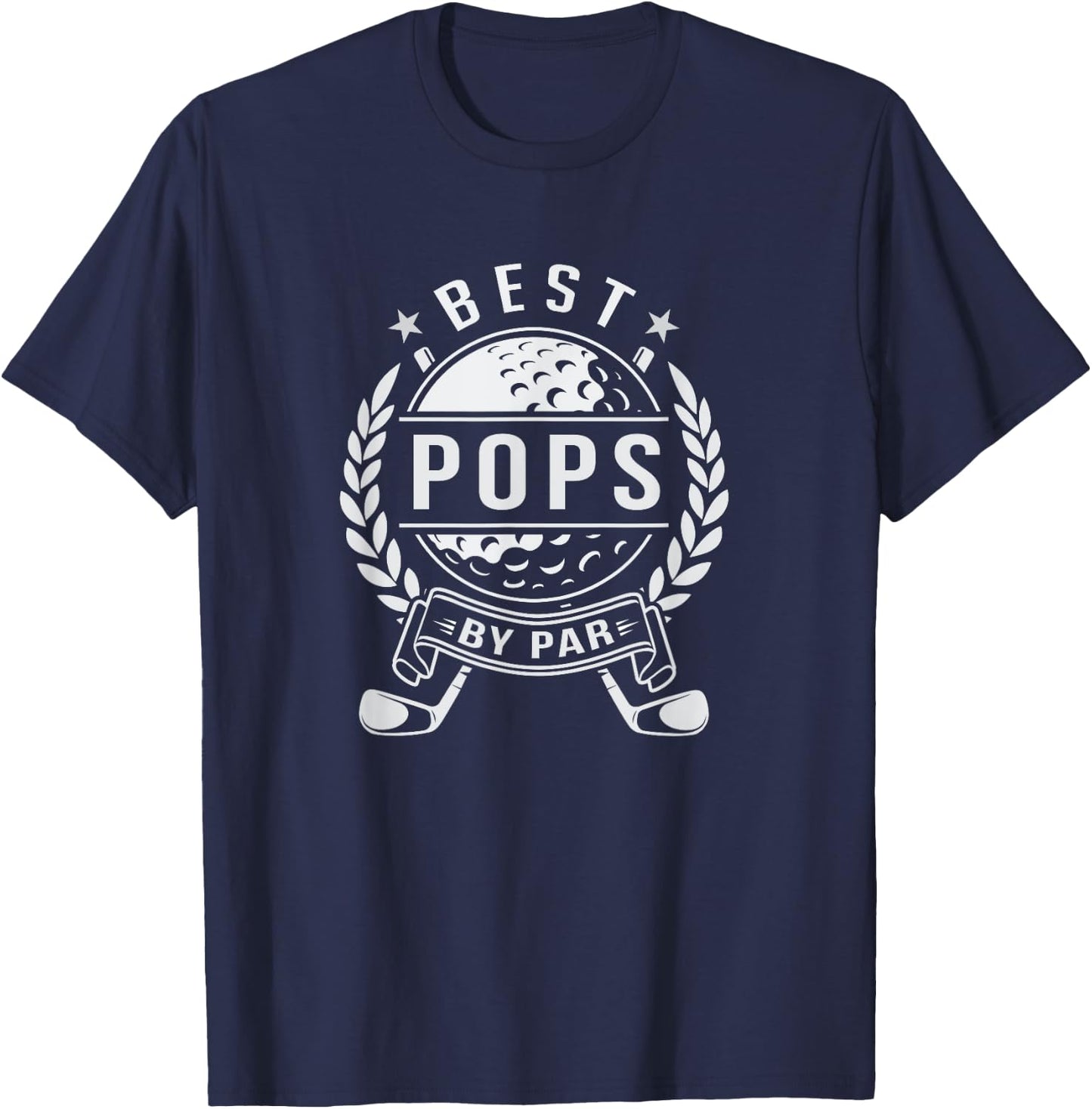 Pops The Best By Par Golf Father's Day T-Shirt - T-Shirt | Navy
