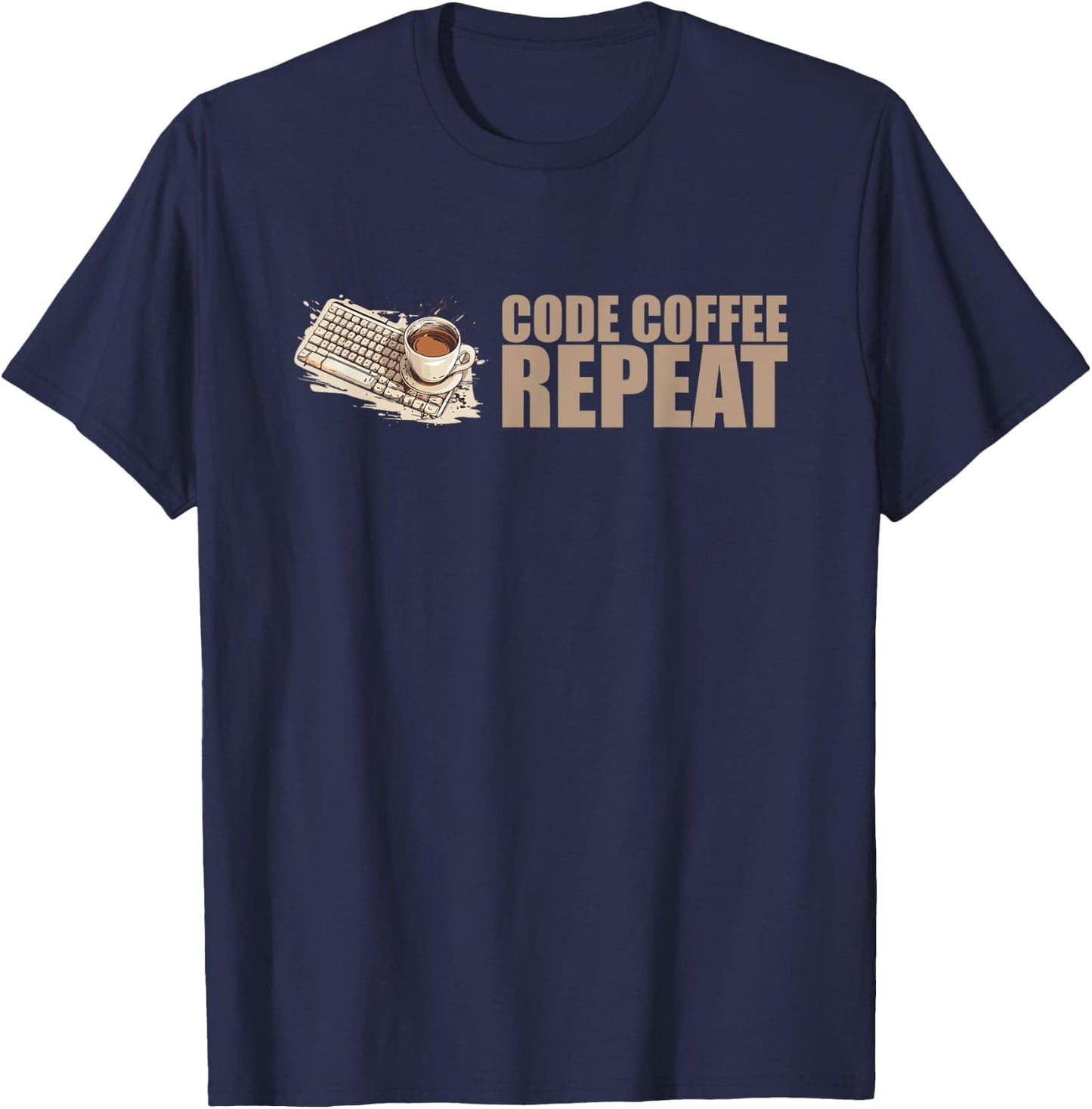 Caffeine Coder Software Developer Engineer Coffee Programmer T-Shirt - T-Shirt | Navy