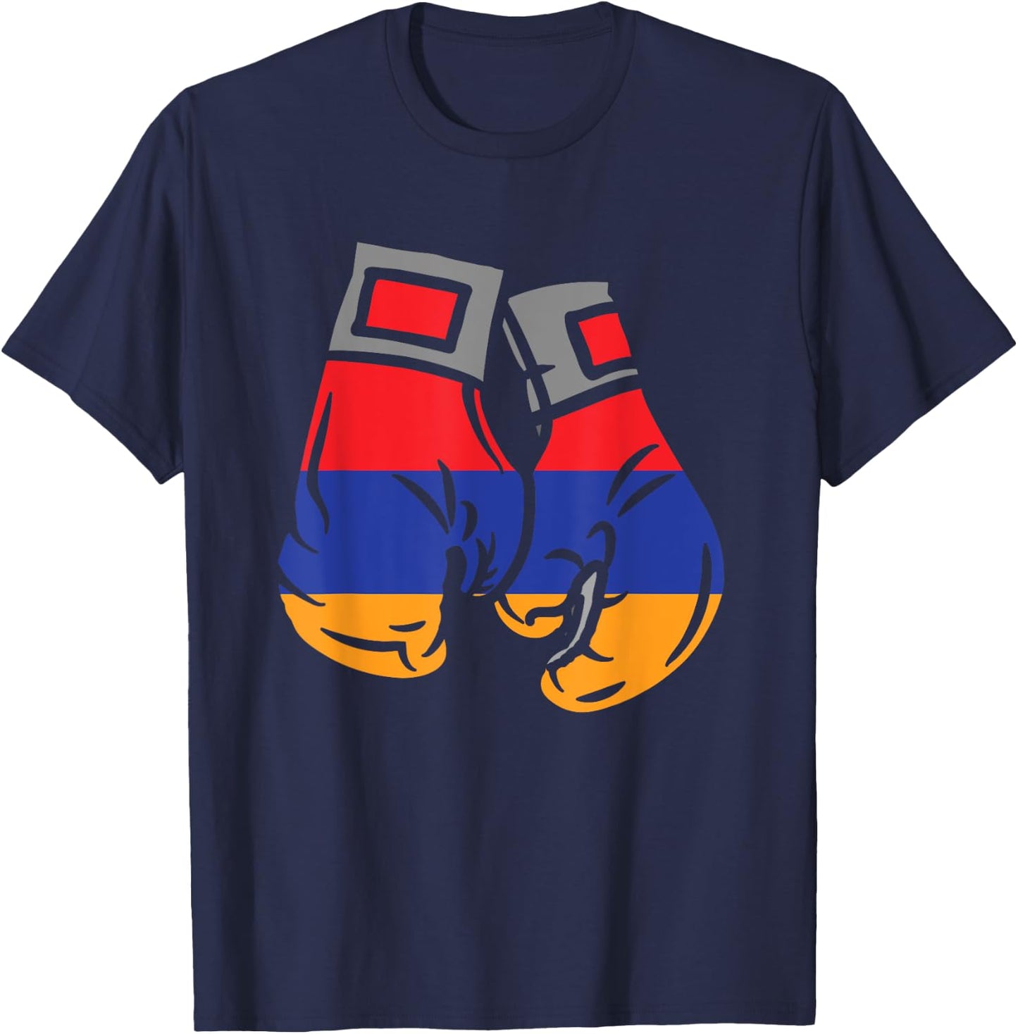 Boxing Glove With The Flag Of Armenia T-Shirt - T-Shirt | Navy