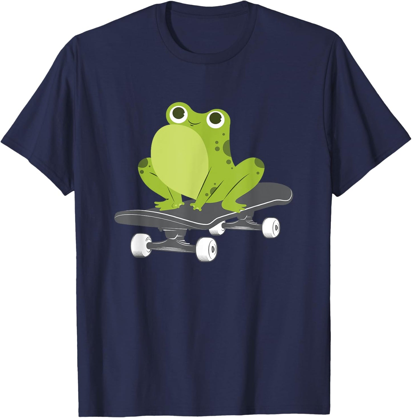 Frog Skateboarder Skateboard Skateboarding Skater T-Shirt - T-Shirt | Navy