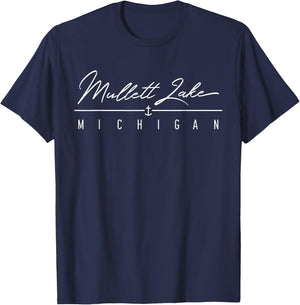 Mullett Lake MI T-Shirt - T-Shirt | Navy