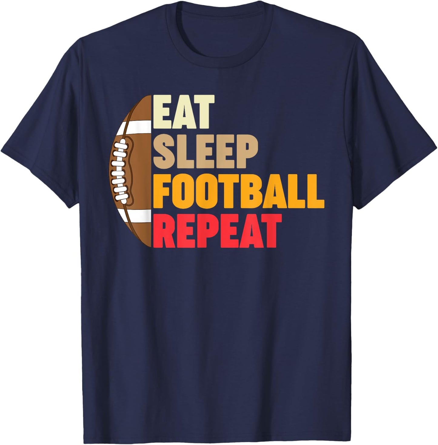 Funny American Football Women Kids Football Player T-Shirt - T-Shirt | Navy