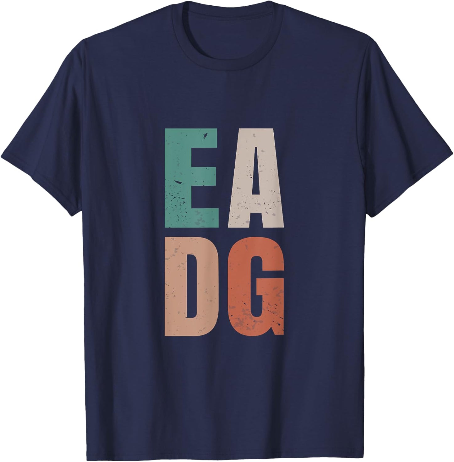Vintage EADG Electric Bass Guitar EADG Tuning T-Shirt - T-Shirt | Navy