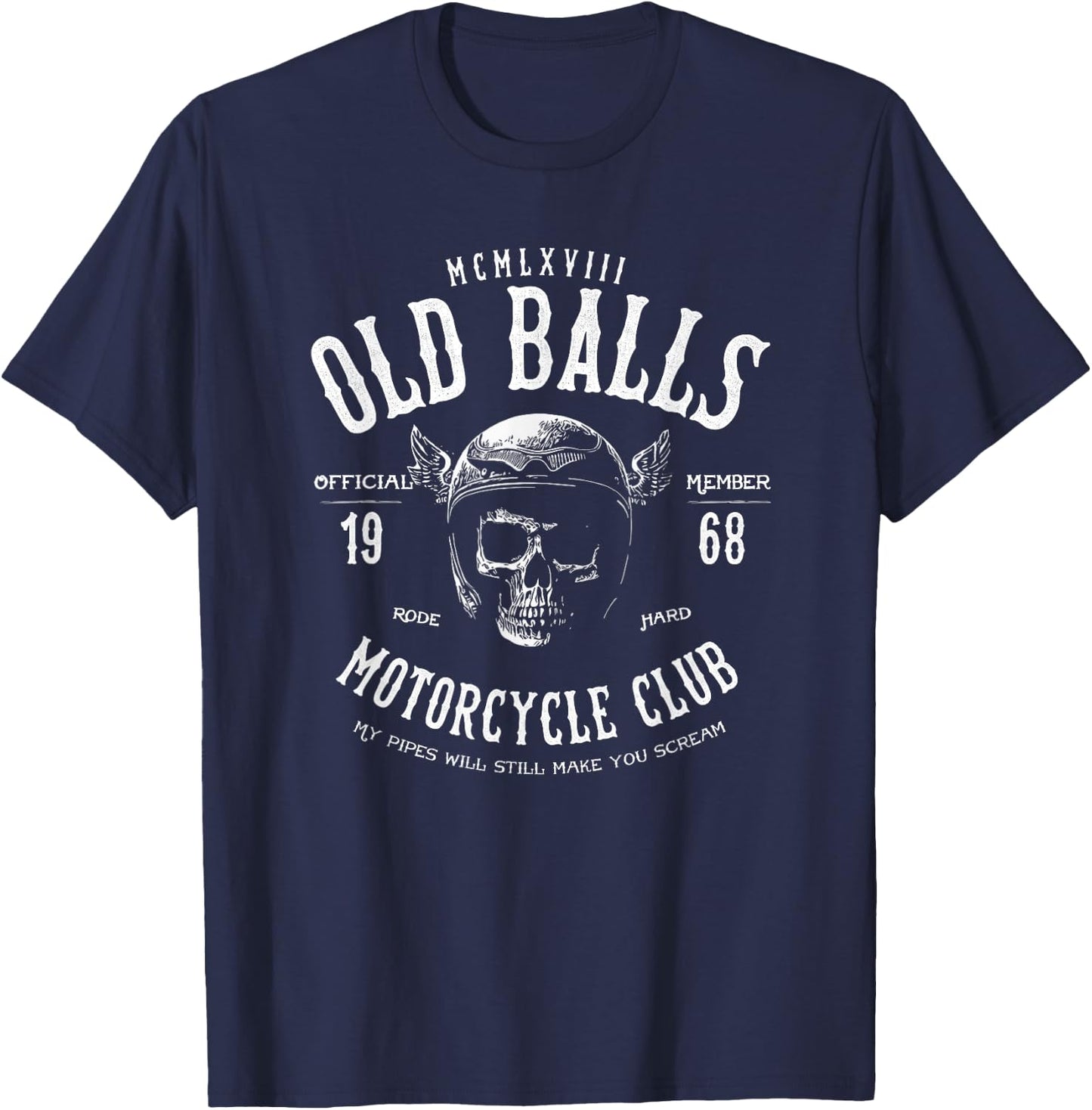 Vintage Motorcycle Birthday 's 55th Birthday T-Shirt - T-Shirt | Navy