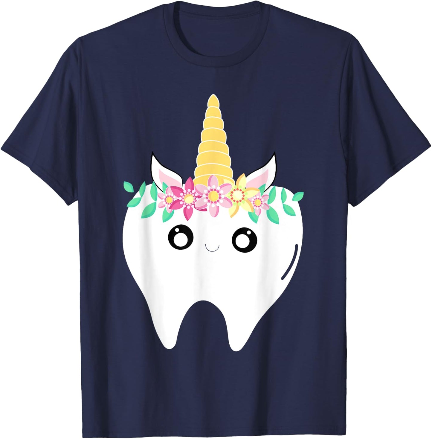 Unicorn Tooth Dentist Lost First Tooth Kawaii Fairy Tooth T-Shirt - T-Shirt | Navy