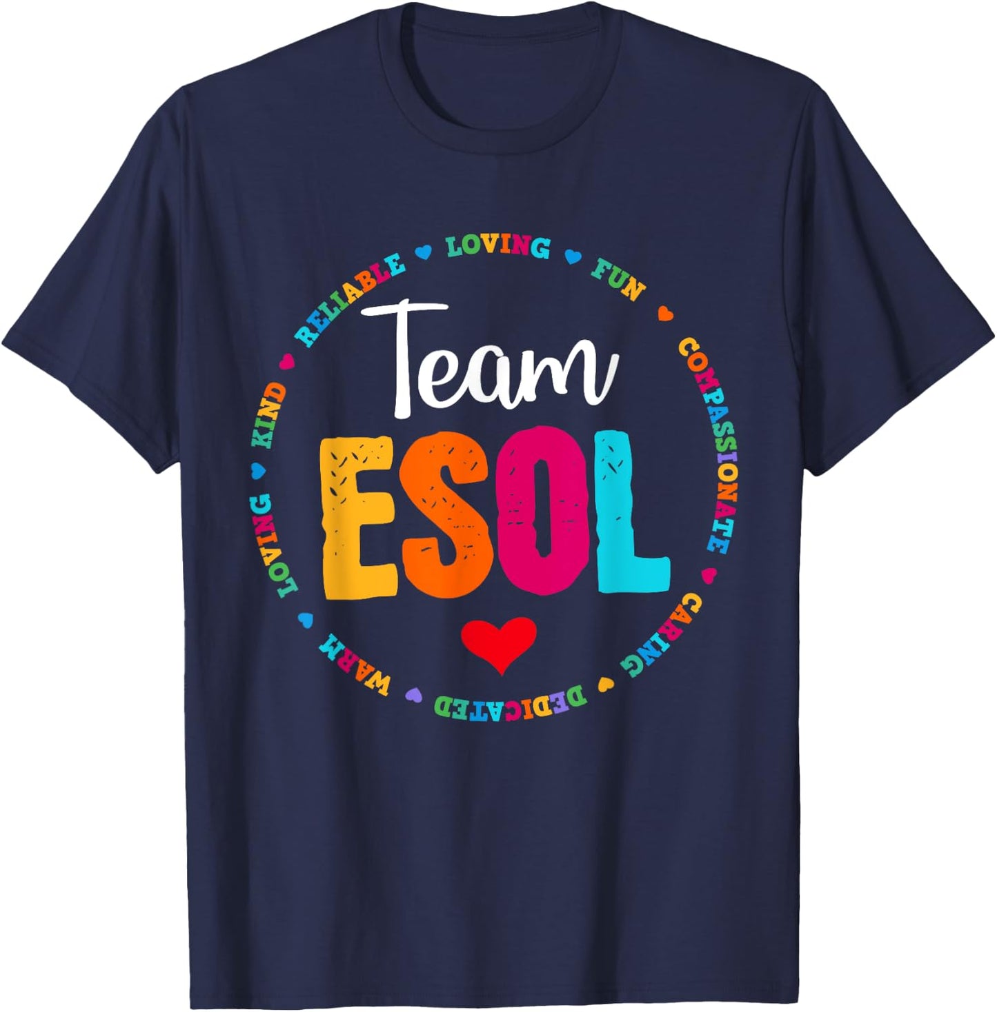 Back to school Teachers Crew Students - Team ESOL Teacher T-Shirt - T-Shirt | Navy
