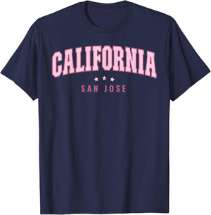 San Jose California Preppy T-Shirt - T-Shirt | Navy