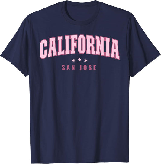 San Jose California Preppy T-Shirt - T-Shirt | Navy