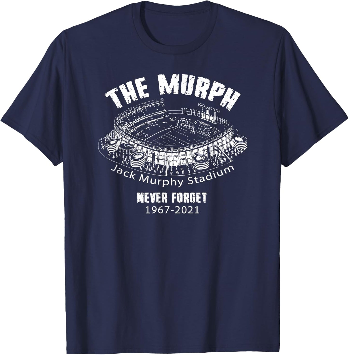 The Murph Jack Murphy Stadium San Diego Baseball Football T-Shirt - T-Shirt | Navy