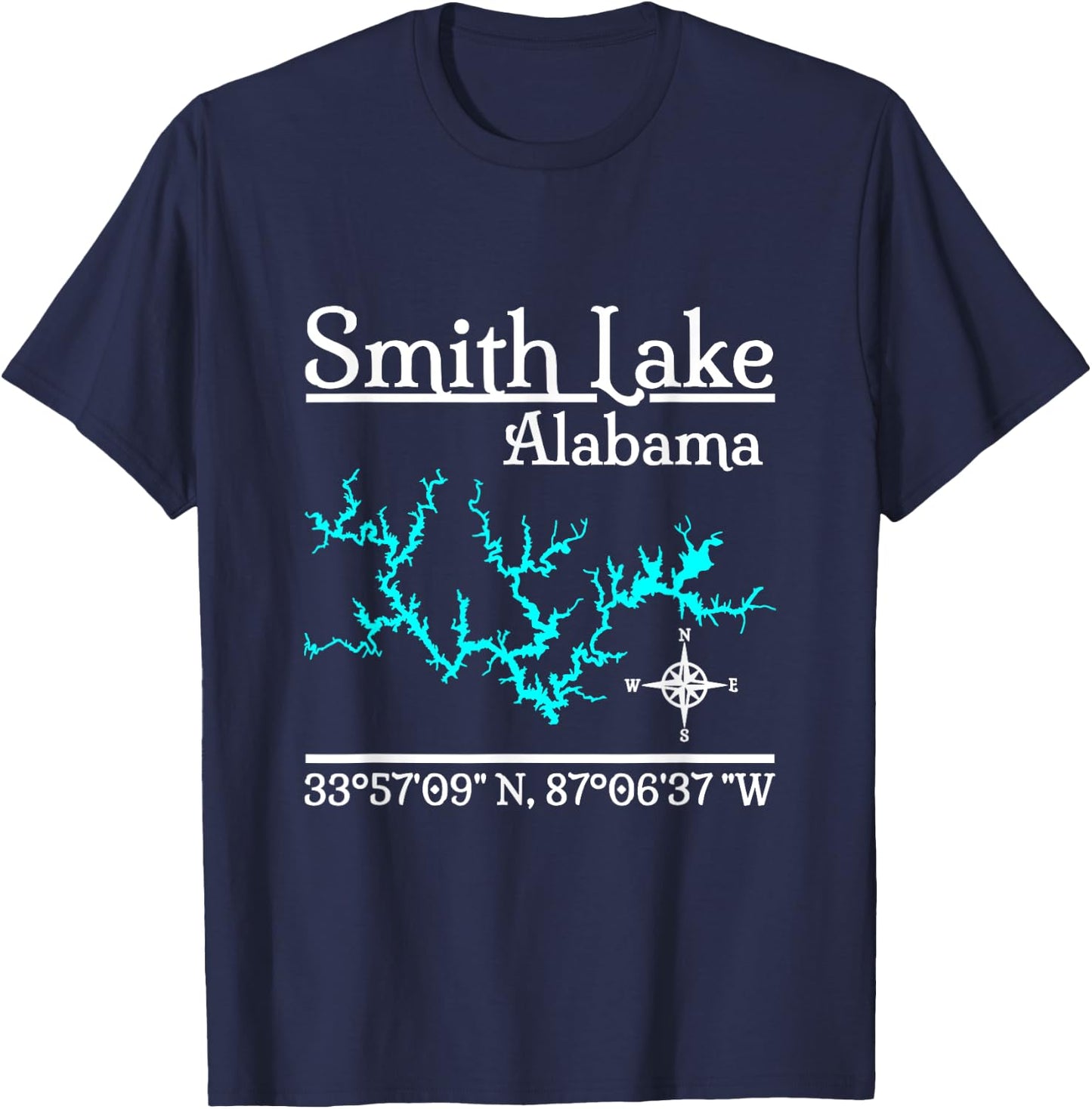 Smith Lake, Alabama T-Shirt - T-Shirt | Navy