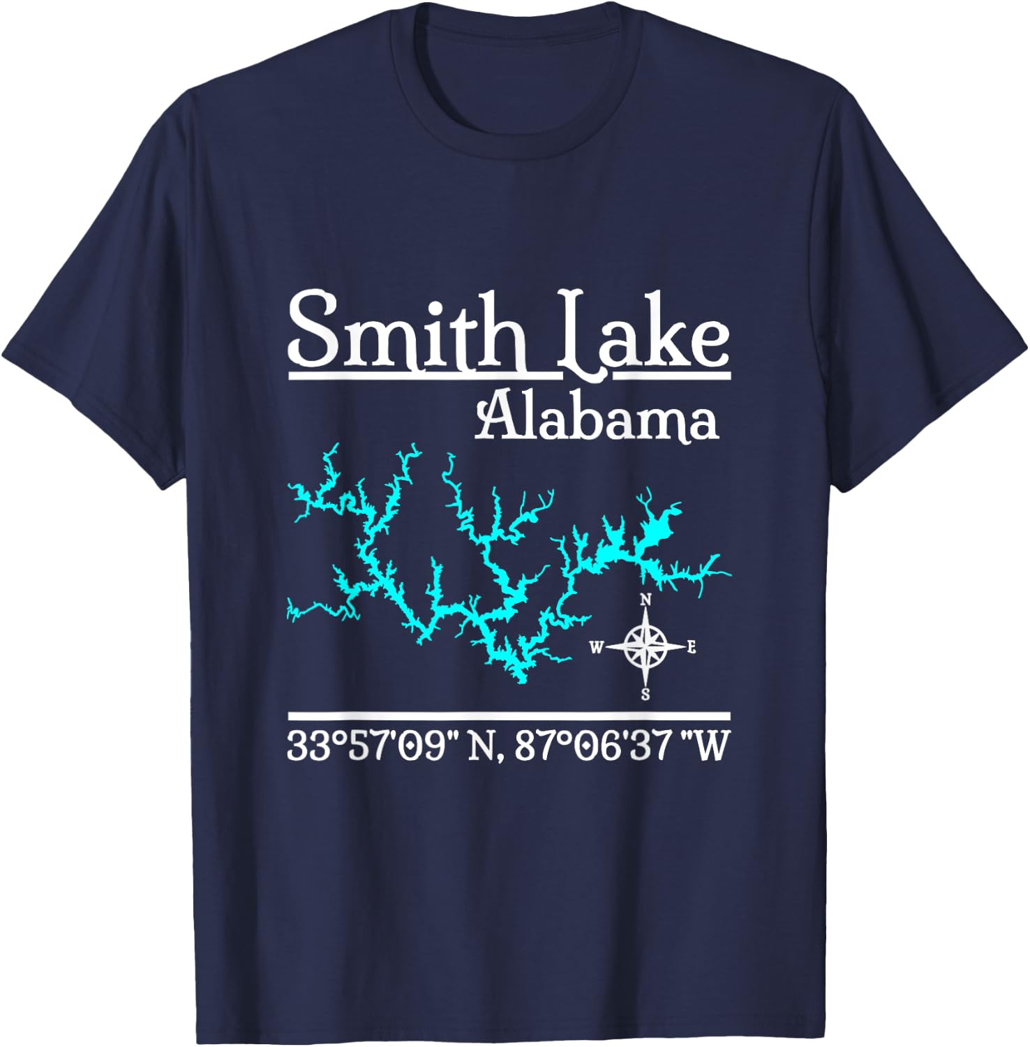 Smith Lake, Alabama T-Shirt - T-Shirt | Navy