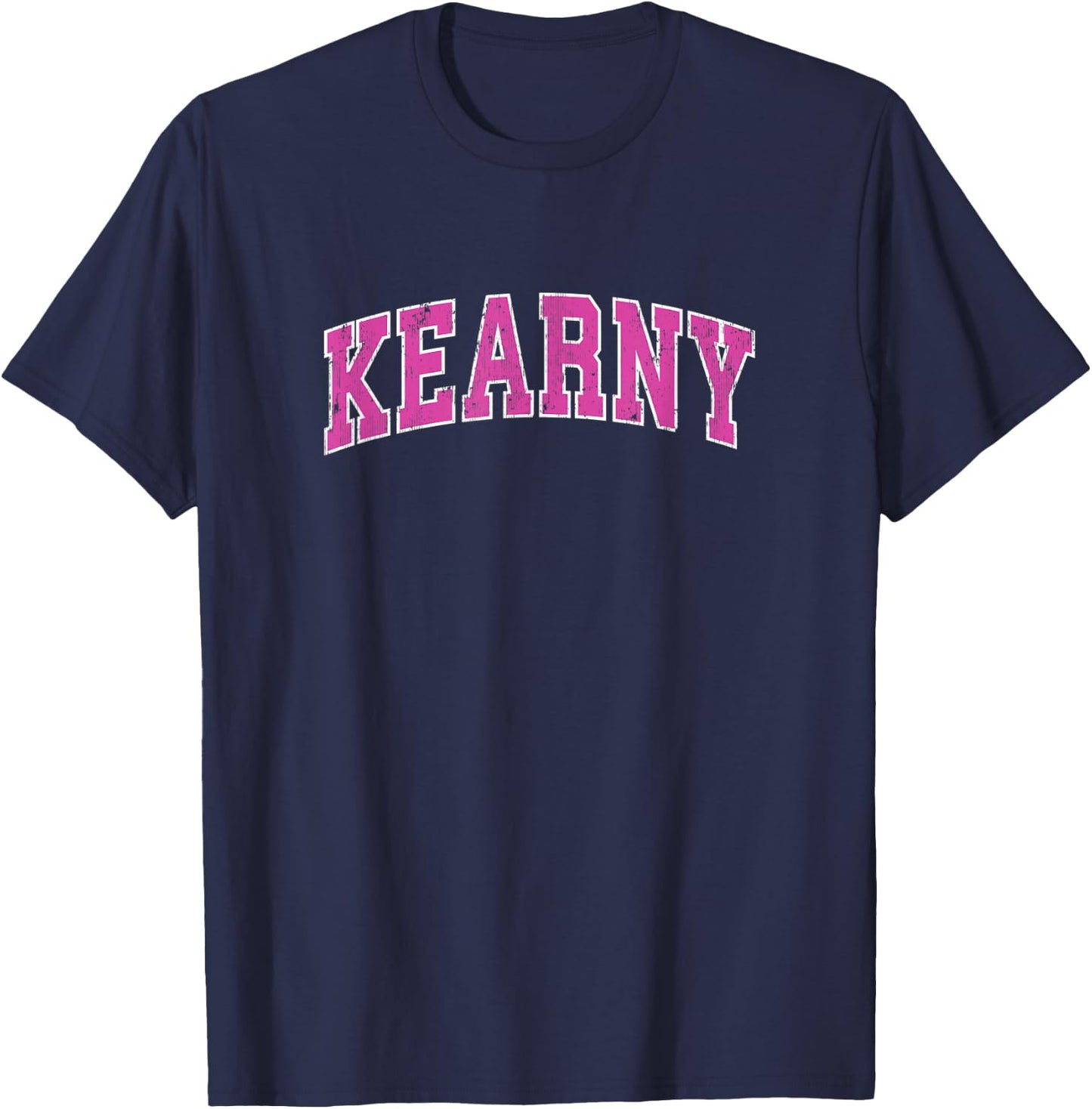 Kearny New Jersey NJ Vintage Sports Design Pink Design T-Shirt - T-Shirt | Navy
